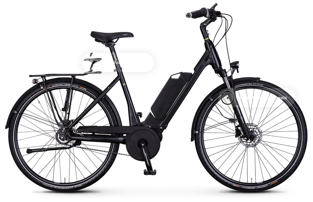 Black electric bicycle
